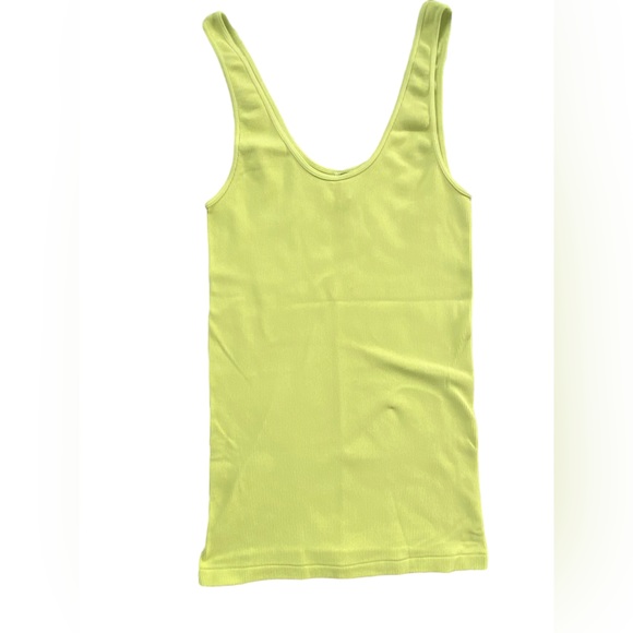 Marciano Yellow-Green Ribbed Tank Top - Size XS/S - Picture 2 of 3